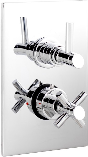 Larger image of Ultra Scope 3/4" Twin Concealed Shower Valve With Diverter.