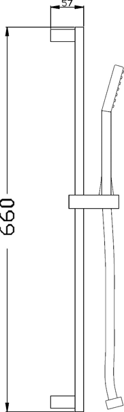 Technical image of Component Rectangular Slide Rail Kit (Chrome).