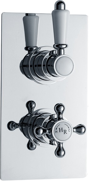 Larger image of Hudson Reed Traditional Dual concealed thermostatic shower valve.