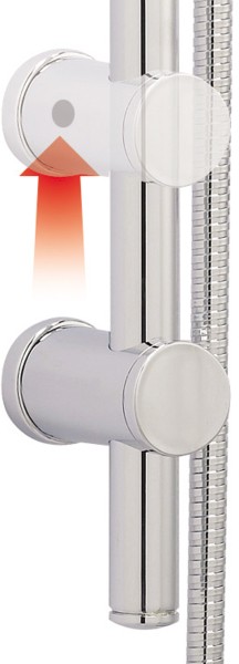 Example image of Hudson Reed Tec Manual Concealed Shower Valve & Adjustable Slide Rail Kit.