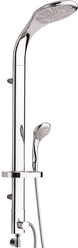 Larger image of Hudson Reed Probe Modern Rigid Riser Shower Kit (Chrome).