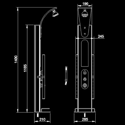 Technical image of Hudson Reed Dream Shower Nova