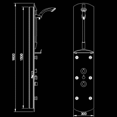 Technical image of Hudson Reed Dream Shower Marina