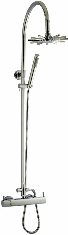 Larger image of Hudson Reed Bar Shower Thermostatic Bar Shower Valve & Infinity Riser Set.