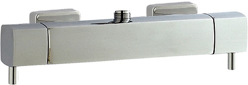 Example image of Hudson Reed Bar Shower Thermostatic Bar Shower Valve & Tiamo Riser Set.