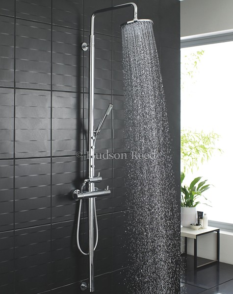 Example image of Hudson Reed Bar Shower Indulge Shower Set With 4 Jets. Thermostatic.