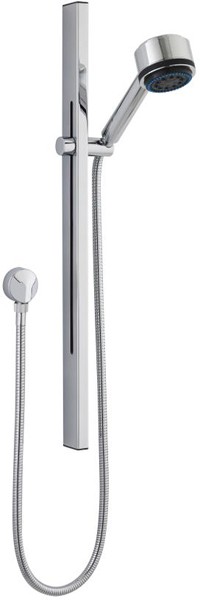Larger image of Ultra Showers Square Slide Rail Kit With Round Handset (Chrome).