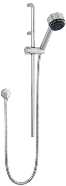Larger image of Ultra Showers Round Slide Rail Kit With Round Handset (Chrome).