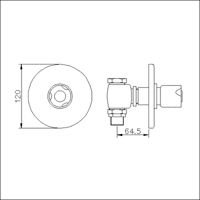 Technical image of Ultra Contour Shut off valve