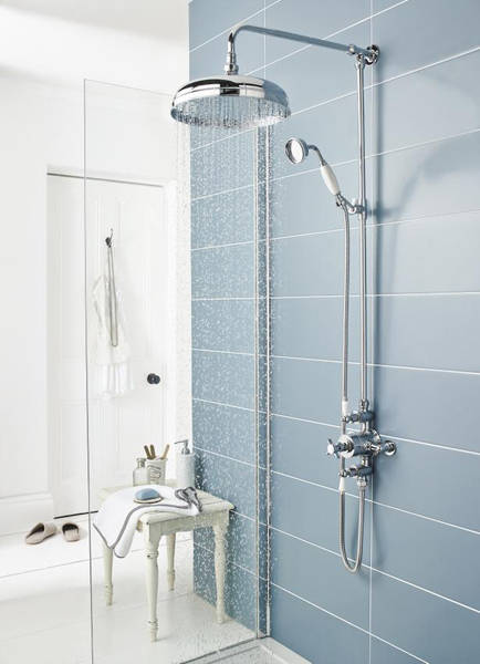 Example image of Component Traditional Rigid Riser Shower Kit (Chrome).