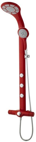 Larger image of Hudson Reed Showers Domino Thermostatic Shower Panel (Red).