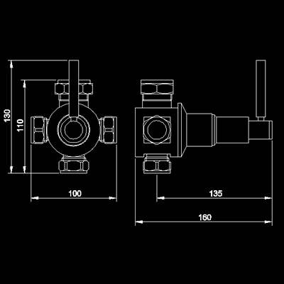 Technical image of Hudson Reed Tec Diverter