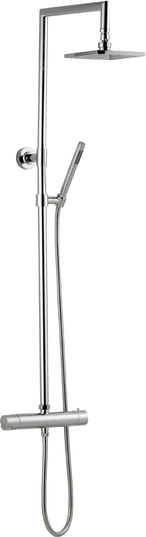 Larger image of Hudson Reed Tiamo Thermostatic Shower Set With Valve And Rigid Riser.