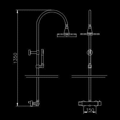 Technical image of Hudson Reed Dream Shower Infinity