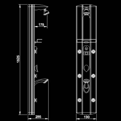 Technical image of Hudson Reed Dream Shower Stylo