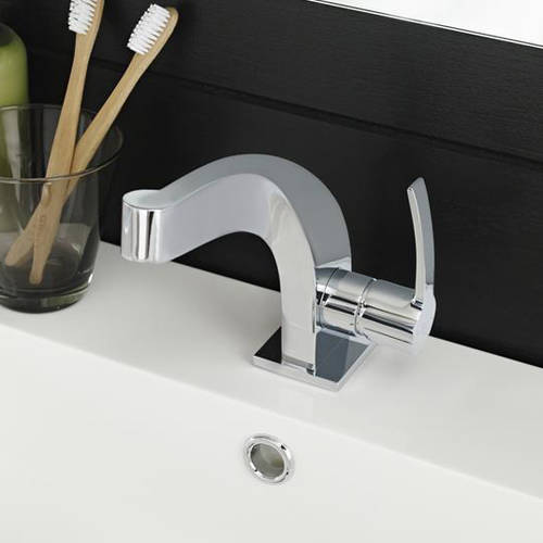 Example image of Hudson Reed Anson Wall Mounted Bath Shower Mixer & Basin Mixer Tap (Chrome).