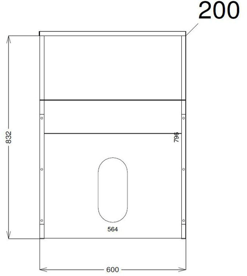 Technical image of Hudson Reed Apollo Vanity Unit 400mm, Basin & WC Unit 600mm (Cashmere)