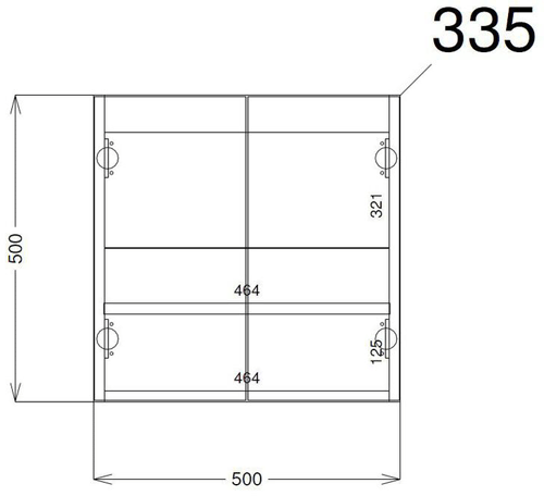 Technical image of Hudson Reed Apollo Wall Vanity 500mm, Basin & WC Unit 600mm (Cashmere).