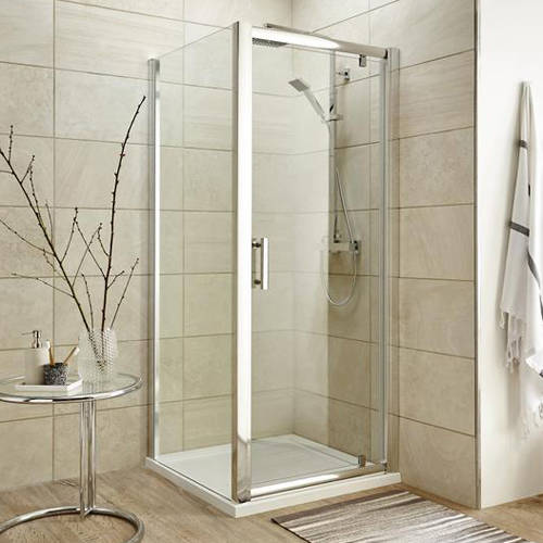 Larger image of Nuie Enclosures Square Shower Enclosure With Pivot Door (700x700).
