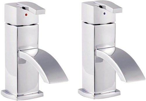 Larger image of Hudson Reed Arcade Basin Taps (Pair, Chrome).