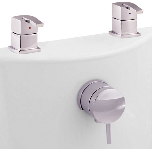 Larger image of Hudson Reed Arcade Freeflow Bath Filler Tap With Pop Up Waste & Overflow.