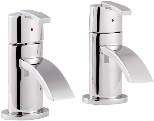 Larger image of Hudson Reed Arina Basin Taps (Pair, Chrome).