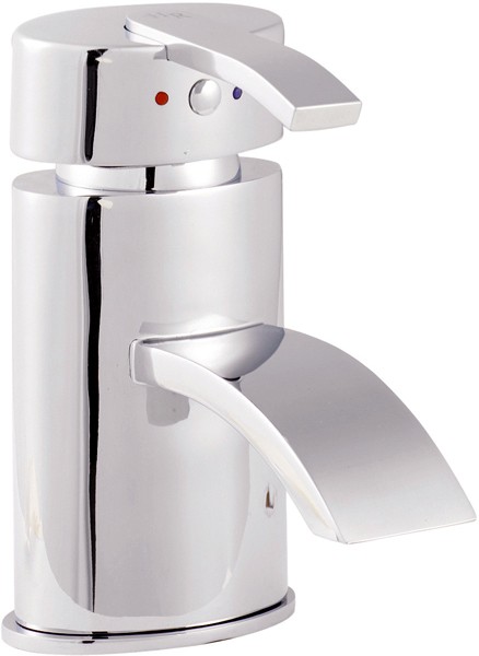 Larger image of Hudson Reed Arina Mono Basin Mixer Tap With Pop Up Waste (Chrome).