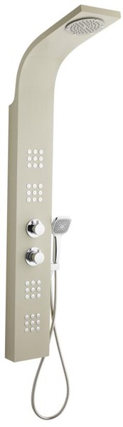 Larger image of Ultra Showers Nesta Thermostatic Shower Panel With Body Jets (Cream).