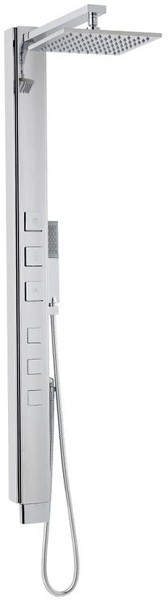 Larger image of Hudson Reed Showers Melia Thermostatic Shower Panel With Jets (Chrome).