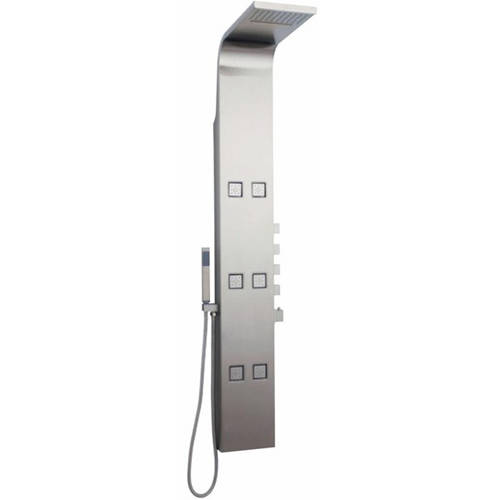 Larger image of Hudson Reed Showers Astral Thermostatic Shower Panel (Stainless Steel).
