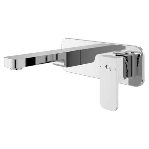 Larger image of HR Astra Wall Mounted Basin Mixer Tap With Lever Handle (Chrome).