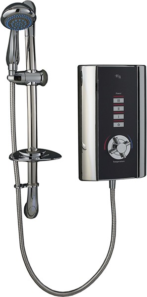 Larger image of Hudson Reed Corona 9.5kW Electric Shower (Black & Chrome).