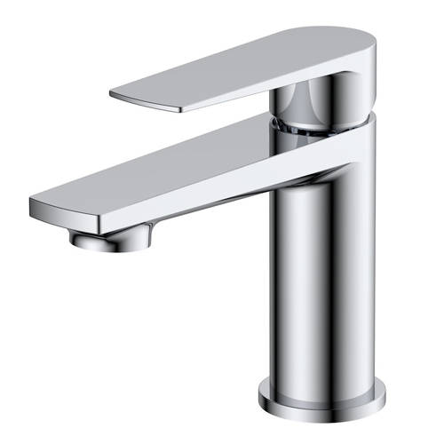 Larger image of Nuie Bailey Basin Mixer Tap With Push Button Waste (Chrome).