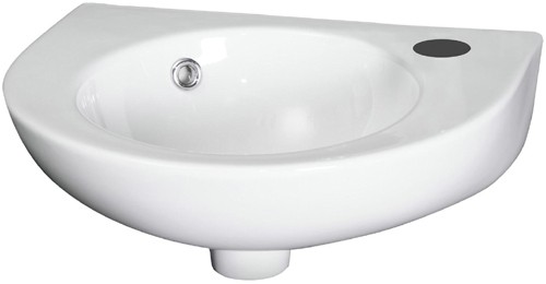 Larger image of Ultra Jardine Wall Hung Basin (1 Tap Hole, 450mm).