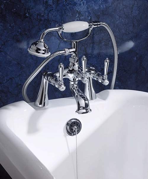 Example image of Hudson Reed Jade Lever bath shower mixer with shower kit