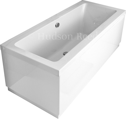 Example image of Hudson Reed Baths Double Ended Acrylic Bath & White Panels. 1800x800mm