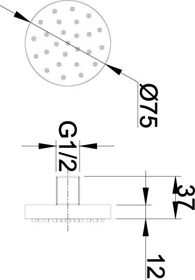 Technical image of Hudson Reed Showers 2 x Round Tile Body Jets.