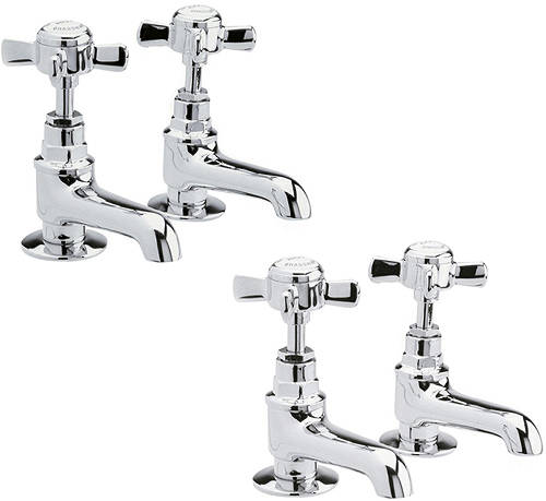 Larger image of Nuie Beaumont Basin & Bath Tap Pack (Chrome).