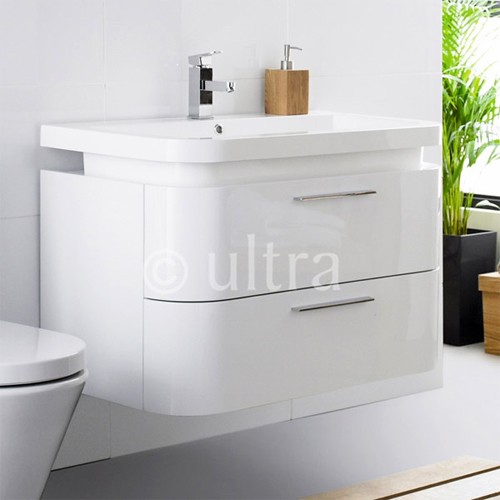 Example image of Ultra Bias Complete Bathroom Furniture Pack With Embrace Tap (White).