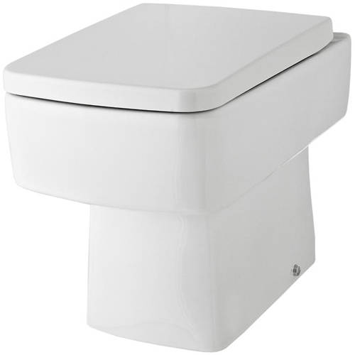 Example image of Nuie Bliss Back To Wall Toilet Pan With Seat, Basin & Semi Pedestal.