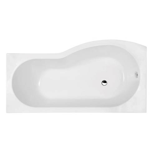 Larger image of Crown Baths B-Shape 1500mm Shower Bath Only (Left Handed).