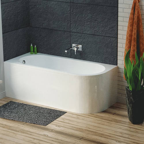 Larger image of Hudson Reed Baths Dahlia Corner Bath & Panel (Left Handed).