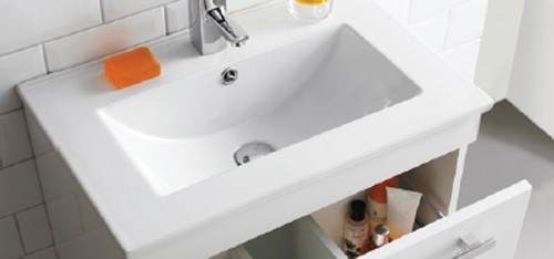 Example image of Ultra Design Vanity Unit With Option 1 Basin (White). 594x800mm.