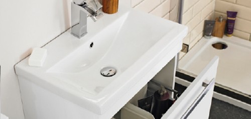 Example image of Ultra Design 800mm Vanity Unit Suite With BTW Unit, Pan & Seat (White).