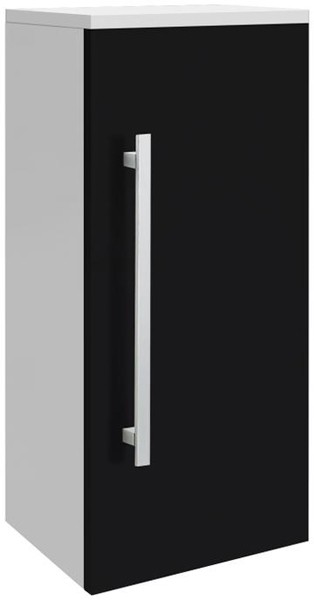 Larger image of Ultra Design Wall Mounted Bathroom Storage Cabinet 350x700 (Black).