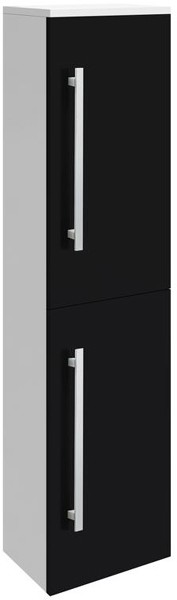 Larger image of Ultra Design Wall Mounted Bathroom Storage Cabinet 350x1400 (Black).
