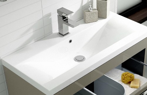 Example image of Hudson Reed Memoir 600mm Vanity Unit & 122 Basin (Cashmere).