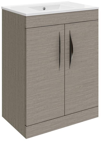 Larger image of Hudson Reed Memoir 600 Vanity Unit With Doors & 120 Basin (Blonde Oak).