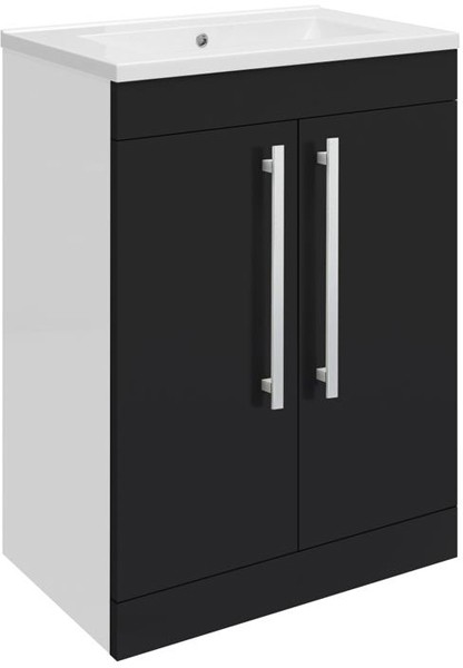 Example image of Ultra Design 600mm Vanity Unit Suite With BTW Unit, Pan & Seat (Black).