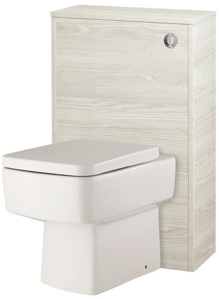 Larger image of Hudson Reed Horizon 500mm Back To Wall WC Unit (White Oak).